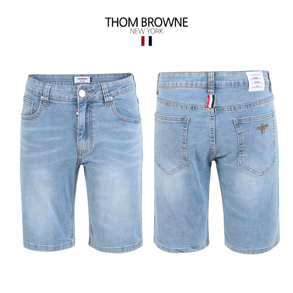 톰브라운 베이직 올라운드 스판 밴딩 5부 청 반바지