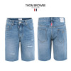 톰브라운 빈티지 밑단 컷팅 5부 청 반바지