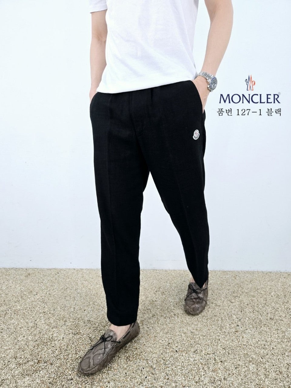 몽클레어 린넨 마 밴딩 슬랙스 (바지)