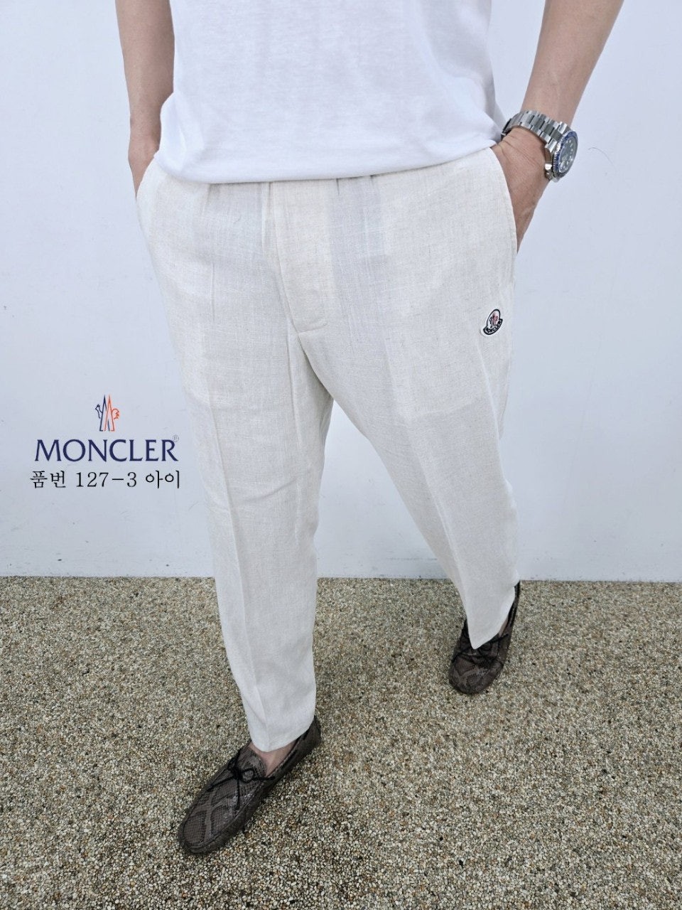 몽클레어 린넨 마 밴딩 슬랙스 (바지)