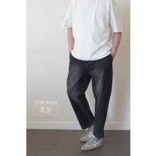 스톤아일랜드 와이드 데님 청바지