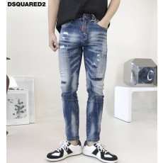 디스퀘어드2 워싱 페인팅 디스트로이드 데님 청바지