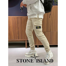 스톤아일랜드 카고 조거 허리 반밴딩 팬츠 (바지)