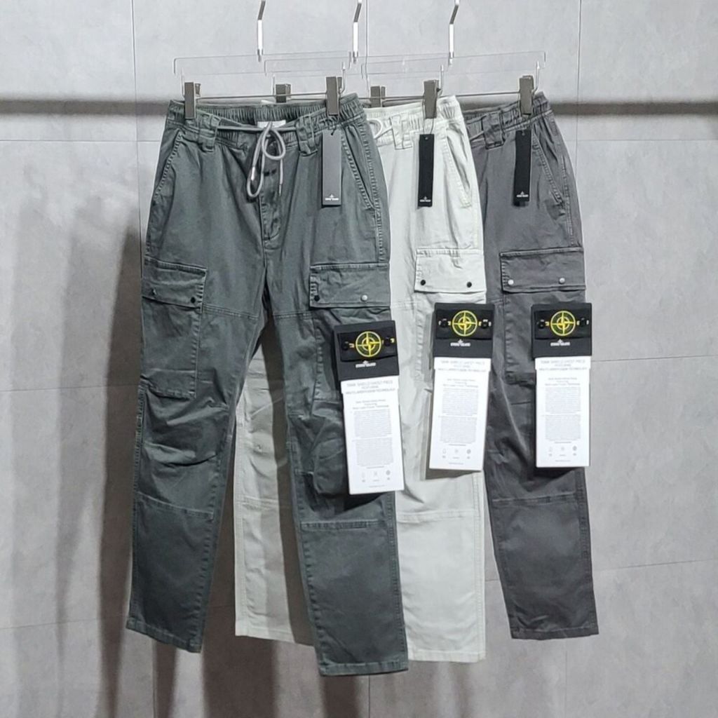 스톤아일랜드 피그먼트 카고 일자 팬츠 (바지)