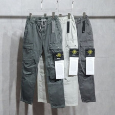 스톤아일랜드 피그먼트 카고 일자 팬츠 (바지)