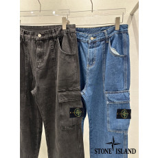 스톤아일랜드 절개 카고 데님 청바지