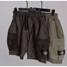 스톤아일랜드 배색 카고 리나일론 벌룬 반바지