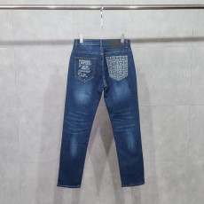 버버리 멀티 로고 레더 패치 워싱 청바지