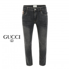 구찌 포켓 로고 자수 흑 청바지