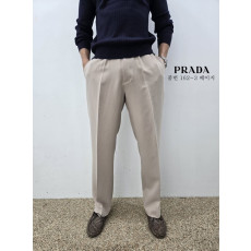 프라다 와이드 반밴딩 슬랙스 (바지)