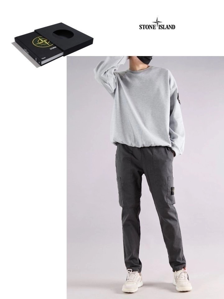 스톤아일랜드 박스 일자 스판 팬츠 (바지)