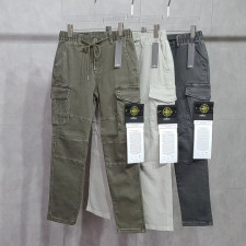 스톤아일랜드 무릎 절개 카고 일자 팬츠 (바지)