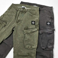 스톤아일랜드 가먼트 워싱 패치 카고 팬츠 (바지)