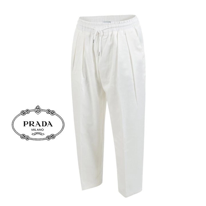 프라다 클래식 테이퍼드 쿨 투턱 밴딩 슬랙스 (바지)