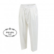 프라다 클래식 테이퍼드 쿨 투턱 밴딩 슬랙스 (바지)