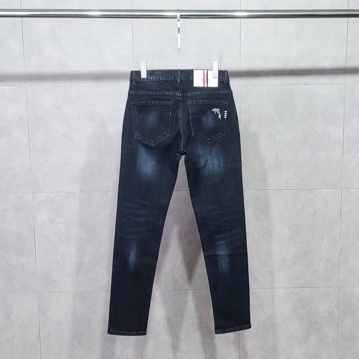 톰브라운 사선 완장 돌핀 진청 청바지