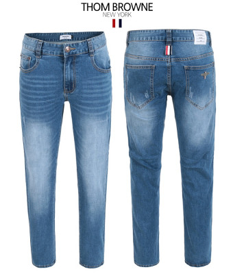 톰브라운 중청 구제 워싱 슬림 청바지
