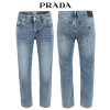 프라다 연청 베이직핏 스판 데님 청바지