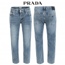 프라다 연청 베이직핏 스판 데님 청바지