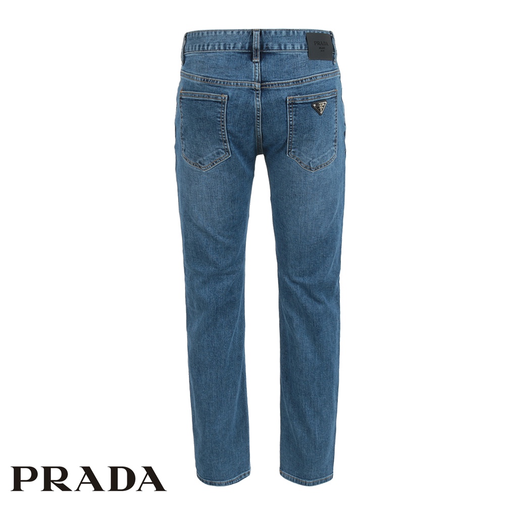 프라다 중청 베이직핏 스판 데님 청바지
