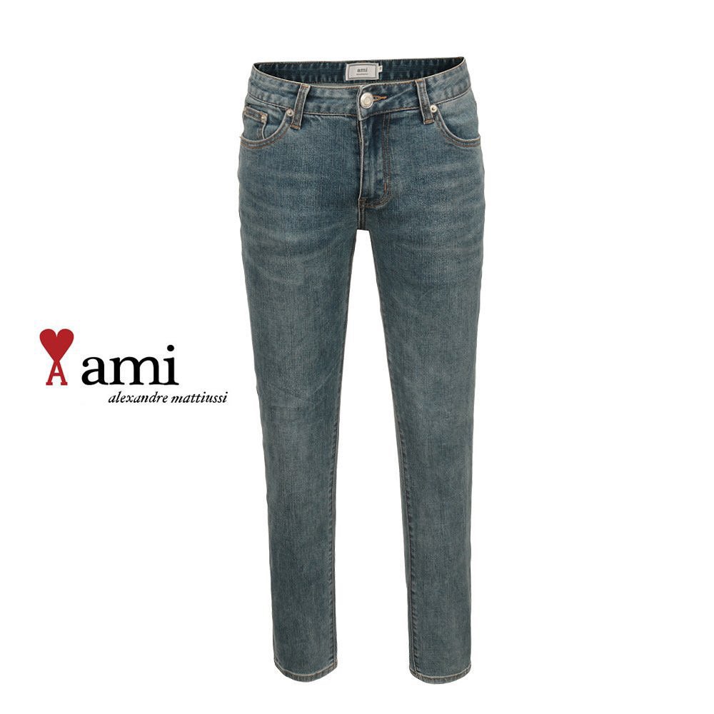 아미 슬림 일자 스판 청바지