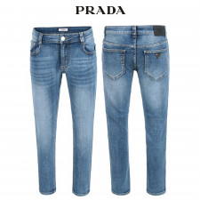 프라다 중청 브러시 인밴드 청바지