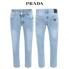 프라다 연청 브러시 인밴드 청바지