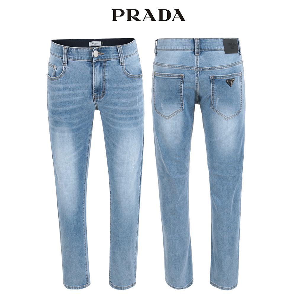 프라다 히든밴드 라이트블루 청바지