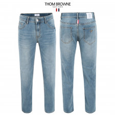 톰브라운 라임 히든 밴딩 슬림 일자 청바지