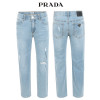 프라다 연청 구제 히든밴딩 일자 청바지