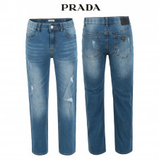 프라다 중청 구제 히든밴딩 일자 청바지