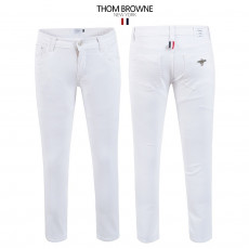 톰브라운 화이트 베이직 슬림 일자 팬츠 (바지)
