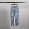 루이비통 플라워 워터그래픽 워싱 슬림진 청바지
