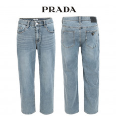 프라다 인디 워싱 히든밴드 세미 와이드 청바지