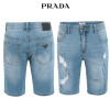 프라다 구제 히든밴딩 5부 청 반바지