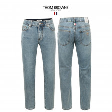 톰브라운 연청 스판 테이퍼드 청바지