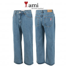아미 중청 와이드 데님 청바지