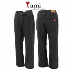 아미 블랙 와이드 데님 청바지
