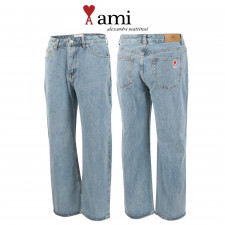 아미 연청 와이드 데님 청바지