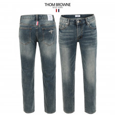 톰브라운 슬림 일자 틴워싱 청바지