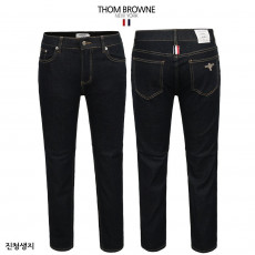 톰브라운 진청 빈티지 히든 밴딩 슬림 일자 청바지