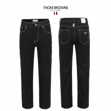 톰브라운 흑청 스판 히든밴드 미디엄 테이퍼드핏 데님 청바지