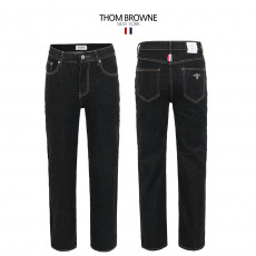 톰브라운 흑청 스판 히든밴드 미디엄 테이퍼드핏 데님 청바지