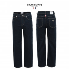 톰브라운 진청 스판 히든밴드 미디엄 테이퍼드핏 데님 청바지