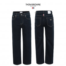 톰브라운 진청 스판 히든밴드 미디엄 테이퍼드핏 데님 청바지