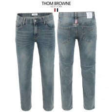 톰브라운 틴청 히든 밴딩 슬림 일자 청바지