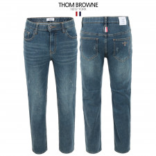 톰브라운 사방 히든 밴딩 슬림 일자 청바지