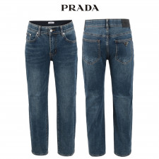 프라다 스판 미디움 테이퍼드 청바지