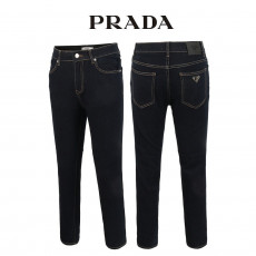 프라다 진청 빈티지 히든밴딩 슬림 일자 청바지