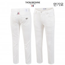 톰브라운 안기모 화이트 슬림 일자 베이직 팬츠 (바지)